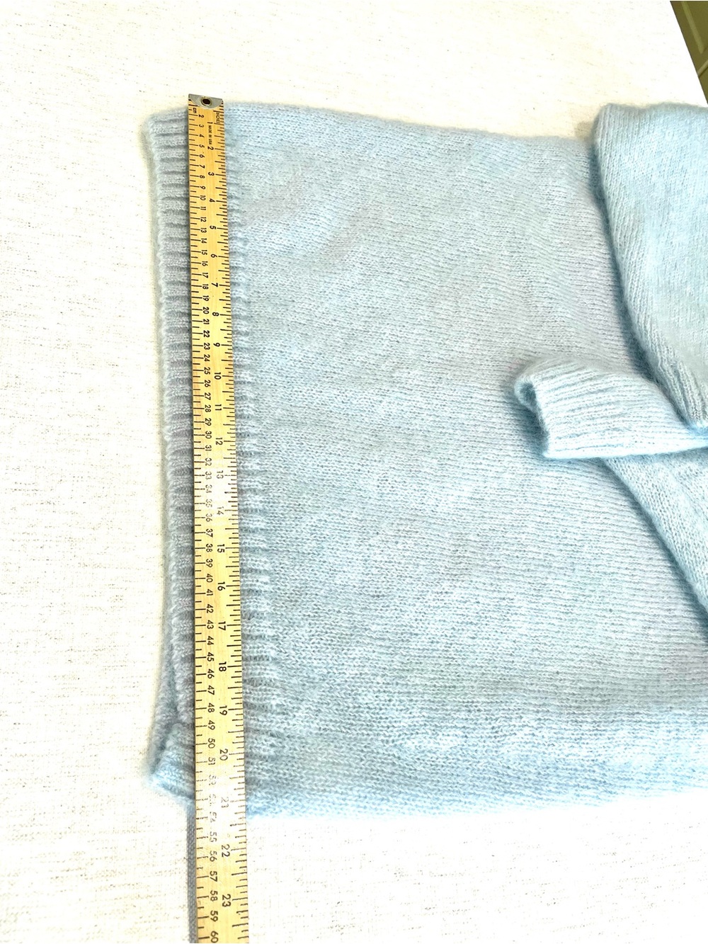 COS Mohair Wool Oversized Jumper M Light Blue Crewneck Cozy Sweater Minimalist - Picture 12 of 13